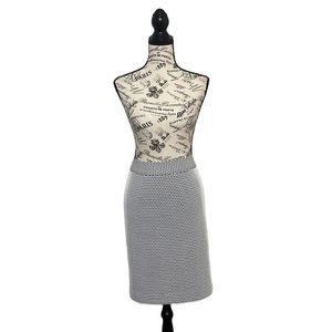 Banana Republic Pencil Black and White Honeycomb Skirt